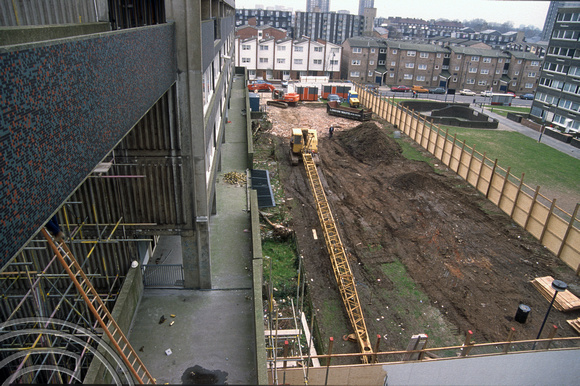 S0100. Preparing H Block for demolition. Lefevre Estat. Bow. East London. 1994. jpg