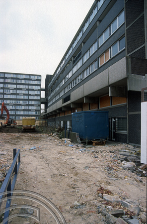 S0102. Preparing to demolish H Block. Lefevere Estate. Bow. East London September 1994