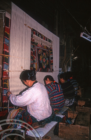 T6948. Carpetmaking at the Tibetan refugee centre. Darjeeling. West Bengal. India. April.1998.