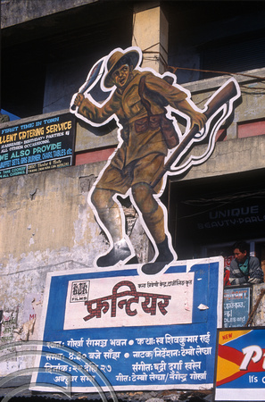 T6992. Gurkha poster. Darjeeling. West Bengal. India. April.1998.