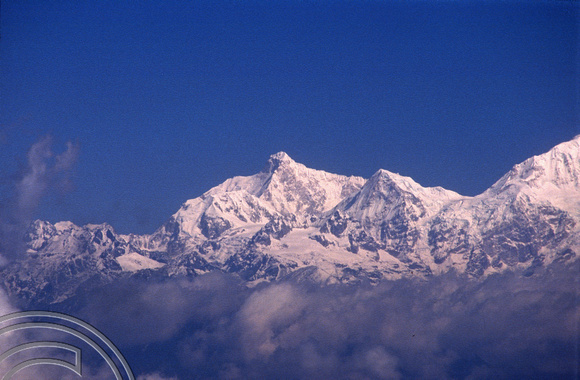 T6969. The Himalayas seen from the town. Darjeeling. West Bengal. India. April.1998.