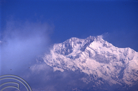 T6972. The Himalayas seen from the town. Darjeeling. West Bengal. India. April.1998.