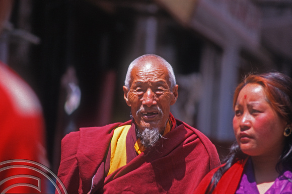 T6985. Buddhist Monk. Darjeeling. West Bengal. India. April.1998.