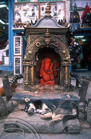 T7030. Shrine at the Monkey Temple. Kathmandu. Nepal. April.1998.