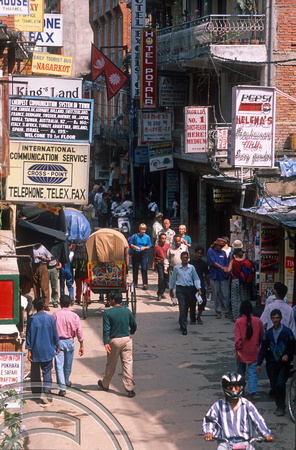 T7024. Streets of Thamel. Kathmandu. Nepal. April.1998.