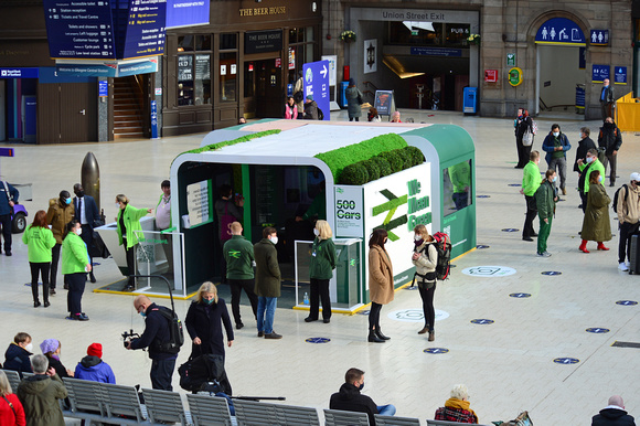DG360364. RDG green booth. Glasgow Central. 1.11.2021.