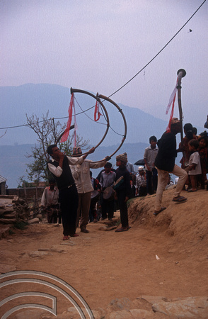 T7062. Wedding procession. Gorkha. Nepal. April.1998.