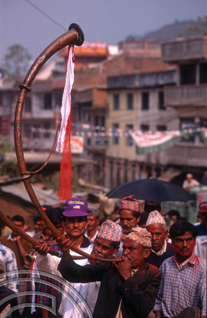 T7066. Wedding procession. Gorkha. Nepal. April.1998.