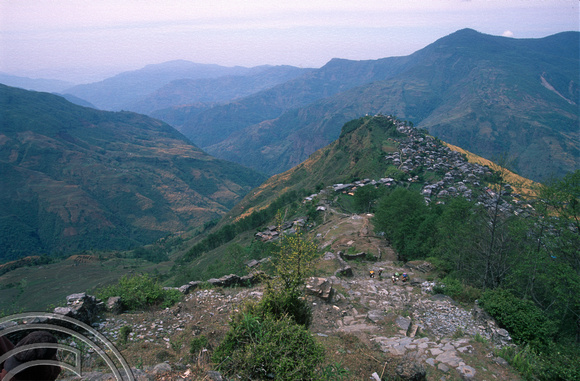 T7119. The village from above. Barpak. Gorkha district. Nepal. April.1998.