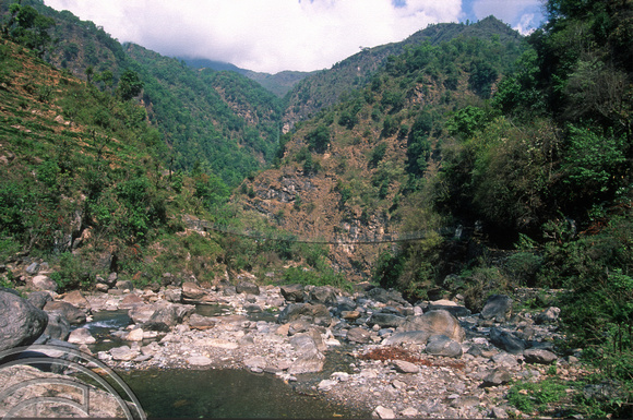 T7103. The start of the climb to Barpak. Gorkha district. Nepal. April.1998.