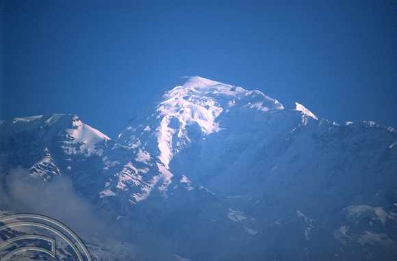 T7111. View of Bauda Himal. 6672 Metres. Barpak. Gorkha district. Nepal. April.1998.