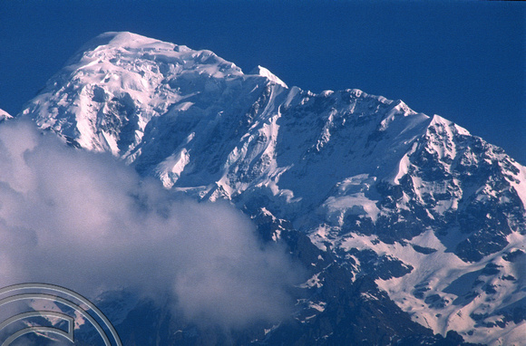 T7114. View of Bauda Himal. 6672 Metres. Barpak. Gorkha district. Nepal. April.1998.