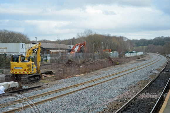 DG408440. Relaid Up Huddersfield line. Mirfield. 4.1.2024.