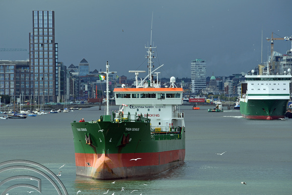 DG331884. Oil or chemical tanker. Thun Genius. 7559 dwt. Built 2003. Dublin port. Ireland. 16.8.19.