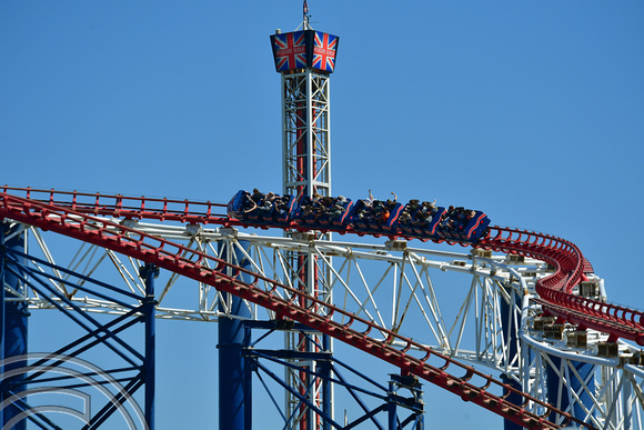 DG376525. The Big One rollercoaster. Pleasure Beach. Blackpool. 11.8.2022.
