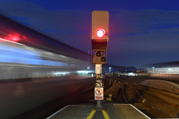 DG334244. Train blur. Huddersfield. 18.9.19.