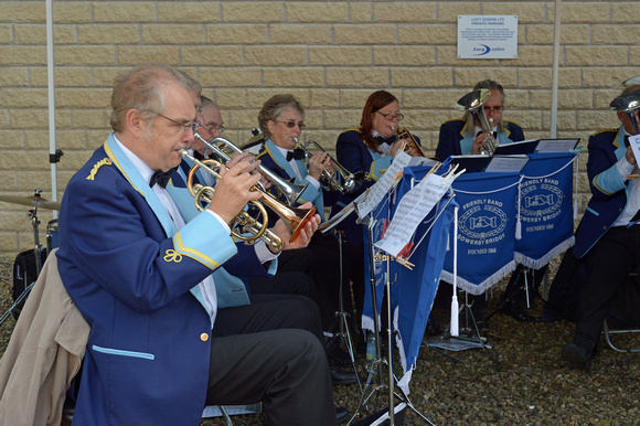 DG191622. The Friendly Brass Band. Station garden. Sowerby Bridge. 30.8.14.