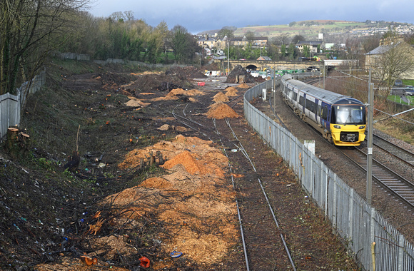 DG409980. 333009. Crossley Evans scrapyard. Site of new EMU depot. Shipley. West Yorkshire. 6.2.2023.