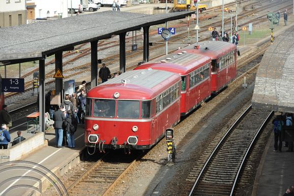 DG48000. Railbuses. Gerolstein. Germany. 2.4.10.
