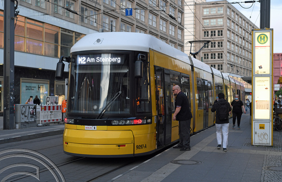 DG369586. Tram 9097. Alexanderplatz. Berlin. Germany. 7.5.2022.
