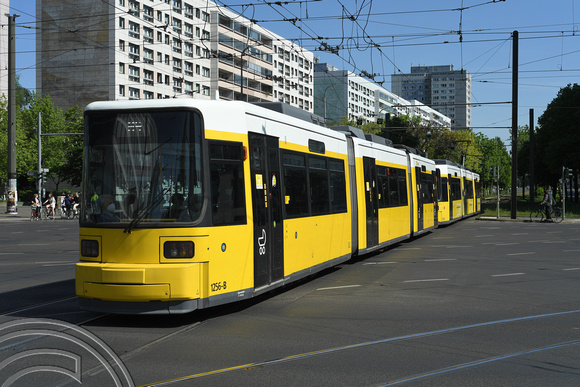 DG369724. Trams 1256. 1201. Otto-Braun Straße. Berlin. Germany. 9.5.2022.