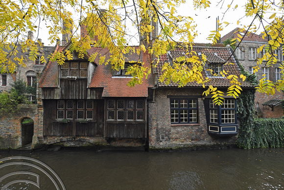 DG336315. Old houses by Bonifacius Bridge. Bruges. Belgium. 25.10.19.