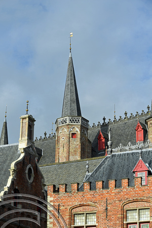 DG336303. Rooftops. Bruges. Belgium. 25.10.19.