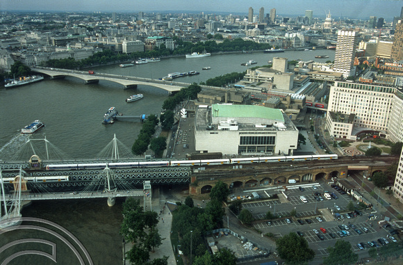 12686. Charing Cross approaches seen from the London Eye. 05.08.2003