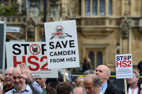 DG177091. Anti Hs2 demo. Westminster. London. 28.4.14.