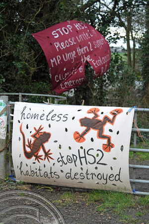 DG365993. HS2 protest camp. Welsh Rd. Warks. 16.2.2022.