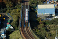 DG337182. DLR seen from the Emirates cable car. London. 10.11.19.