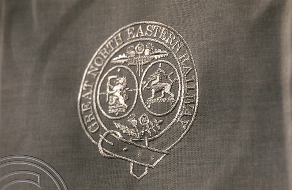 13147. Embroidered GNER crest on an antimacasser. 15.10.2003