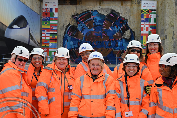 DG410908. HS2 workers. Chiltern tunnel breakthrough. Gt Missenden. 27.2.2024.