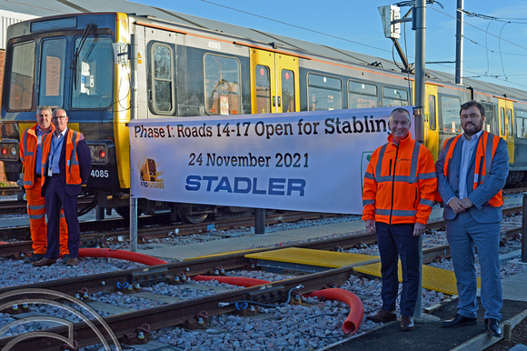 DG362916. Unveiling the banner. South Gosforth depot. 24.11.2021.