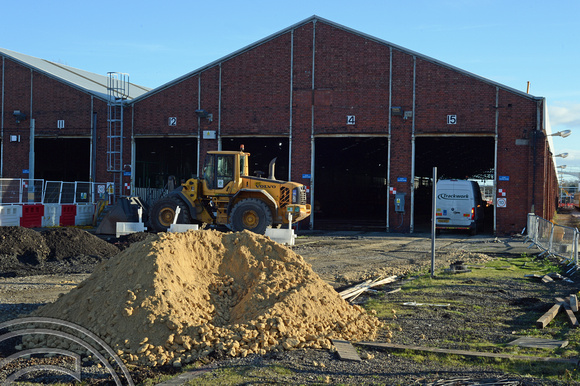 DG362942. Demolishing the old depot building. South Gosforth depot. 24.11.2021.