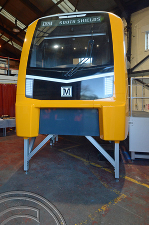 DG362860. Stadler Class 555 mock up. South Gosforth depot. 24.11.2021.