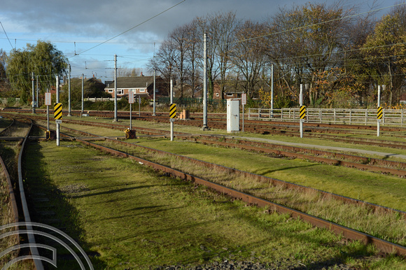 DG362991. Tracks outside the old depot building. South Gosforth depot. 24.11.2021.