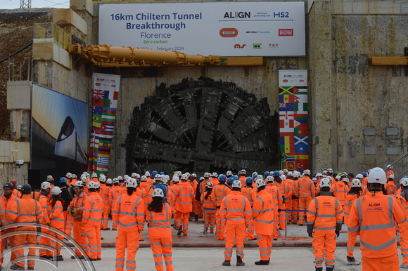 DG411168. HS2 Chiltern tunnel breakthrough. Gt Missenden. 27.2.2024.