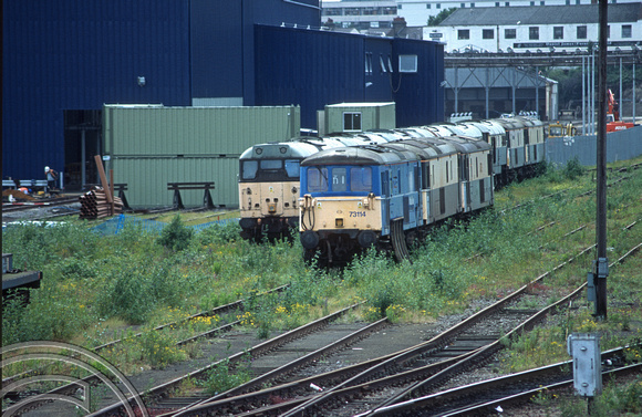 10729. 73114. In blue livery. Derelict and vandalised. Old Oak Common. 15.06.2002