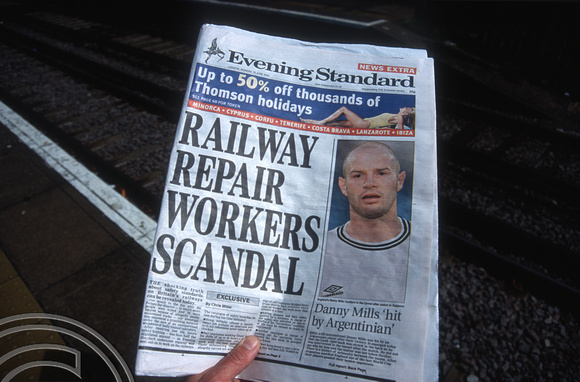 10743. Evening Standard headline. 10.06.2002