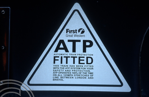10911. ATP sticker on a Mk 3 HST car. 26.07.2002