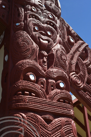 DG315566. Carvings. Whakarewarewa Maori Village. Rotarua. New Zealand. 4.1.19