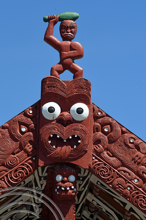 DG315570. Carvings. Whakarewarewa Maori Village. Rotarua. New Zealand. 4.1.19