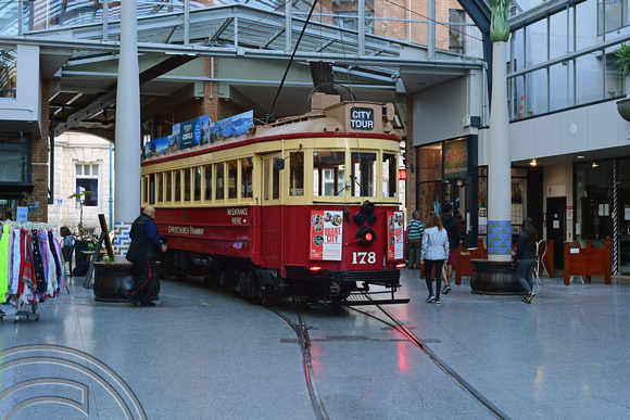 DG316293. Tram 178. Cathedral Junction. Christchurch. South Island. New Zealand. 15.1.19