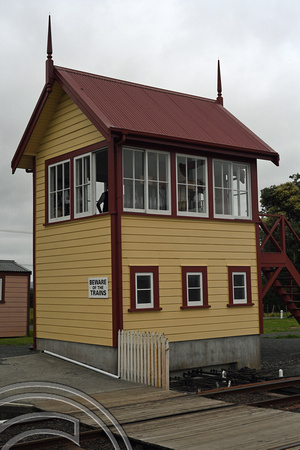 DG318339. Signalbox. Glenbrook Vintage Railway. Glenbrook. North Island. New Zealand. 27.1.19