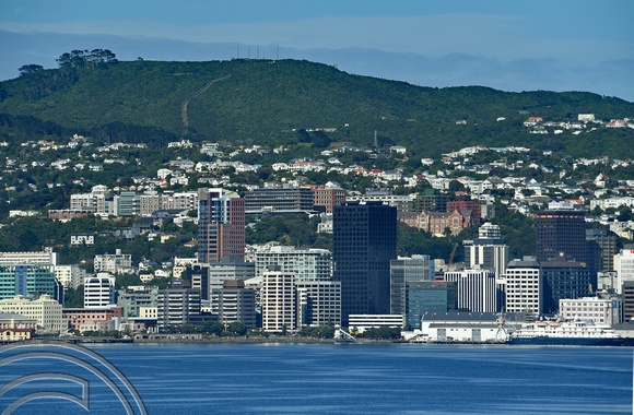 DG315828. The city seen from the harbour. Wellington. New Zealand. 9.1.19