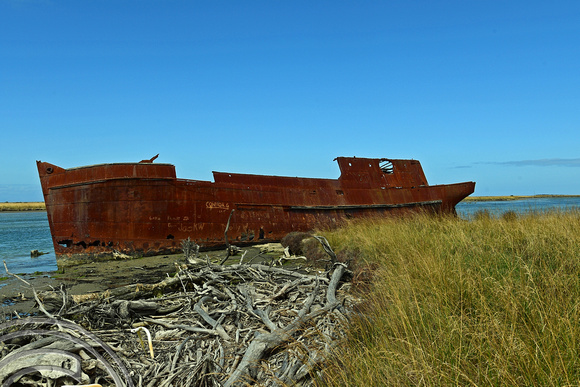 DG316117. Wreck of the T. S. S.  Waverley. Wairau Lagoons Walkway. Blenheim. New Zealand. 12.1.19