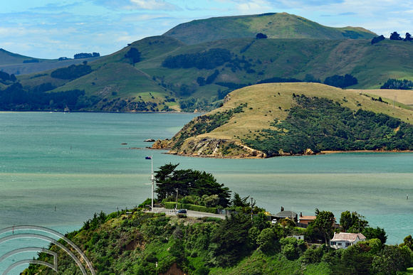 DG317090. Flagstaff lookout. Port Chalmers. With Otago peninsula in background. South Island. New Zealand. 21.1.19