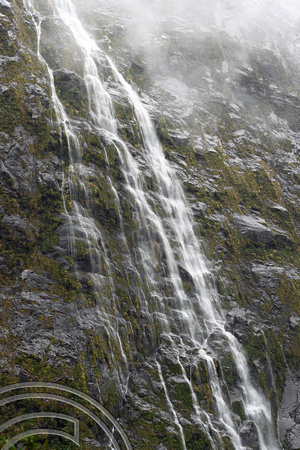 DG317615. Waterfalls. Milford Sound Highway. South Island. New Zealand. 23.1.19