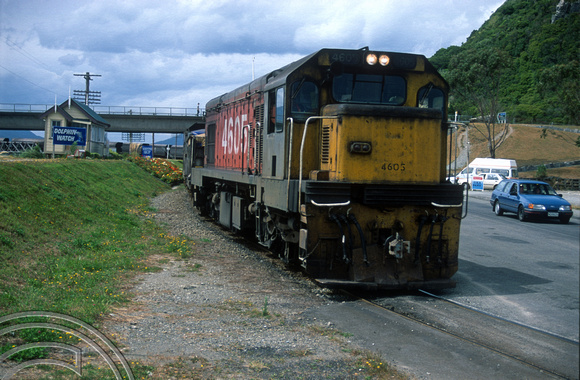 FR0646. DC 4605. Coal train. Greymouth. South Island. New Zealand. 19.02.1999